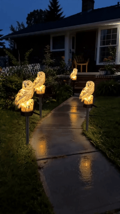 🔥Big Sale - 50% OFF🔥Waterproof Solar Owl Light – LED Pathway Light for Lawn, Garden & Outdoor Decor