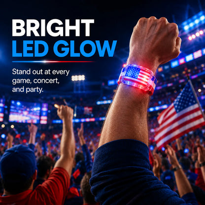 LED Flag Wristband for Game Day & Watch Parties