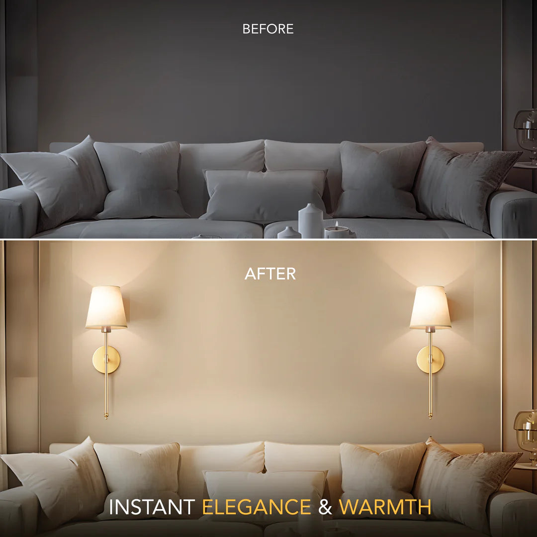 WIRELESS WALL SCONCES Lights (SET OF 2 )