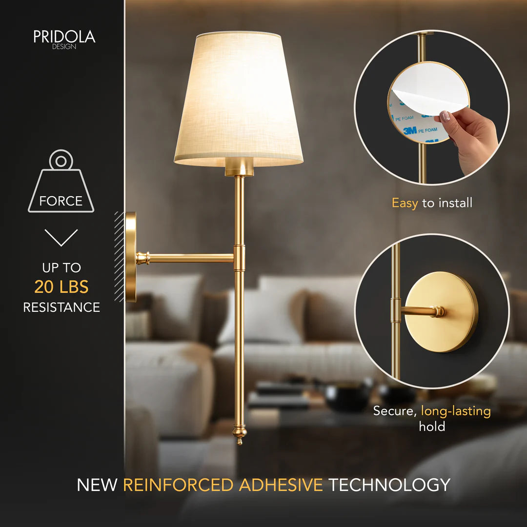 WIRELESS WALL SCONCES Lights (SET OF 2 )